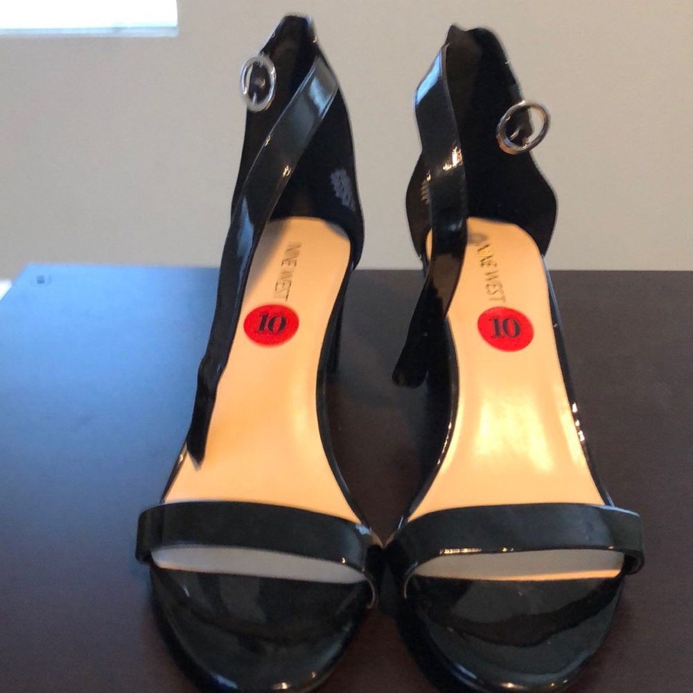 Brand New Black Chunk Heel with open toe